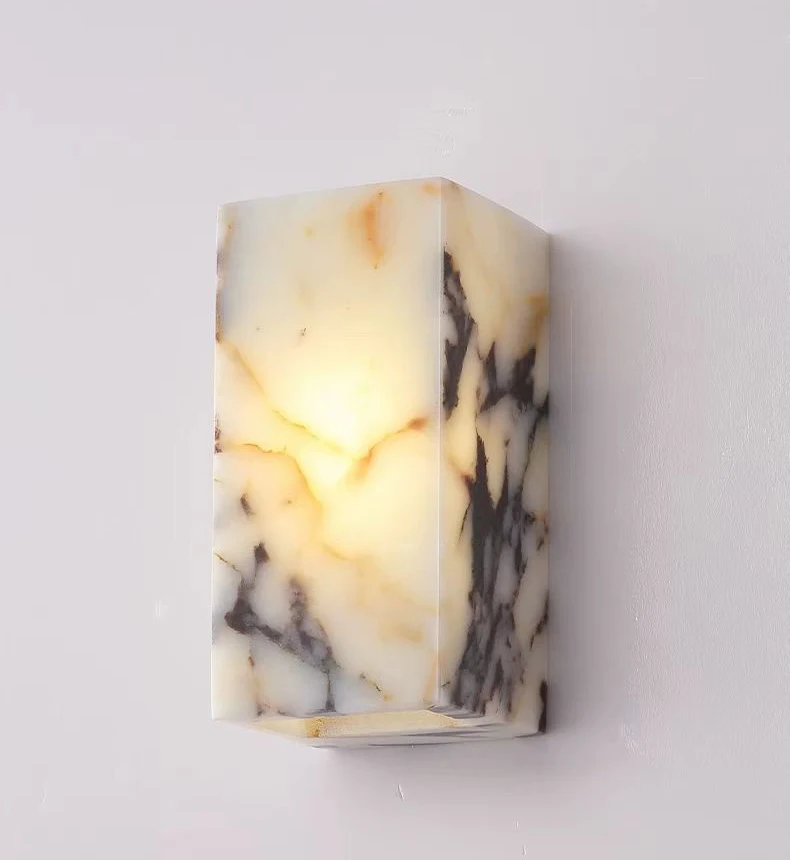 Cube Cuboid Natural Stone Wall Light Art Design Indoor