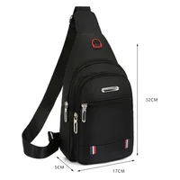 Black Grey Brown Men Messenger Bags New Rectangle Oxford Cloth Men Crossbody Bag USB Charge Shoulder Bag Male 3 Zipper Bag - Image 2