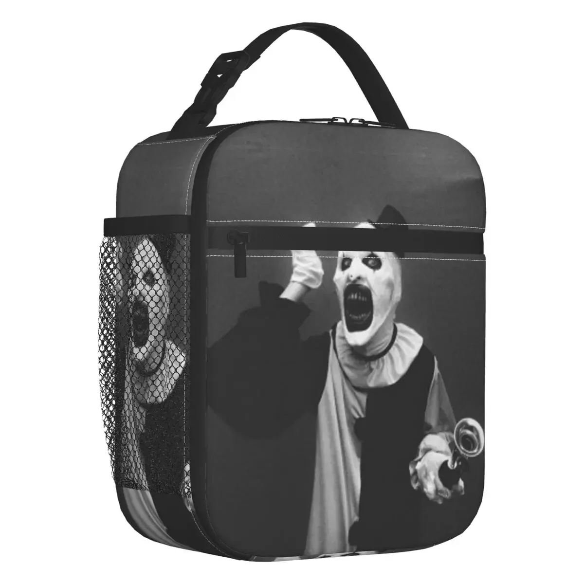 

Halloween Movie Terrifier Portable Lunch Boxes Leakproof Cooler Thermal Food Insulated Lunch Bag Kids School Children