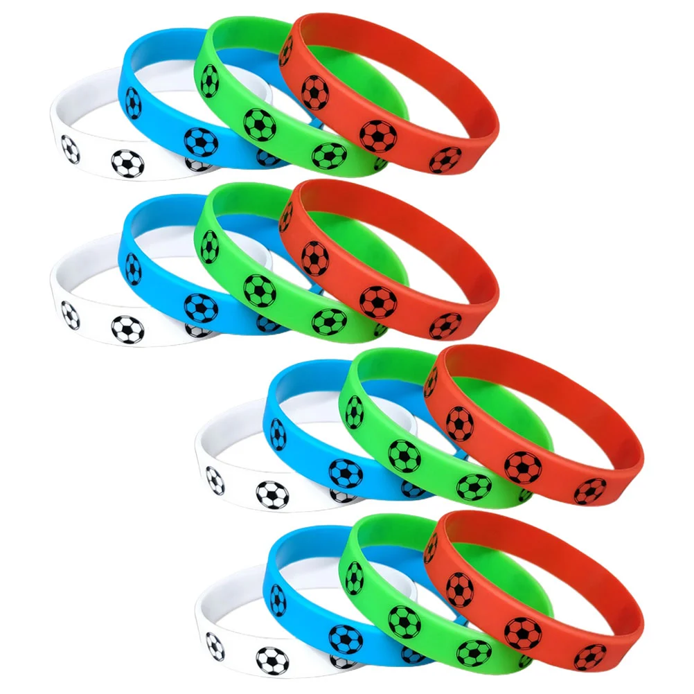 16 Pcs Football Bracelet Chic Wristband Soccer for Fans Wristbands Men Themed Delicate Girls