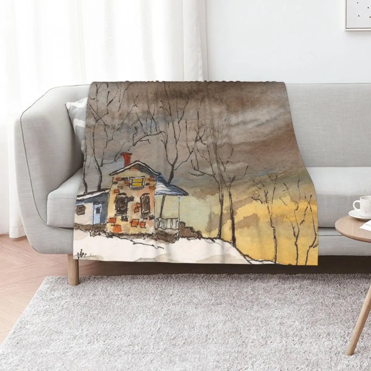 Brown Brick House Throw Blanket Sofa Quilt Travel Kid'S Decorative Beds Designers warm winter Blankets