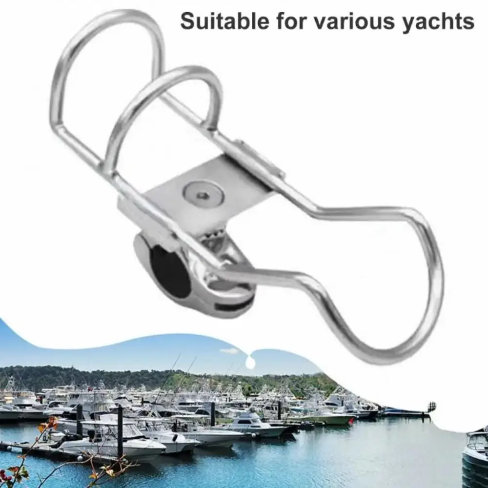 

Stainless Steel 316 Fishing Rod Holder Portable Design Clamp On Rail Mount Fishing Rod Rack 316 Steel With Wrench