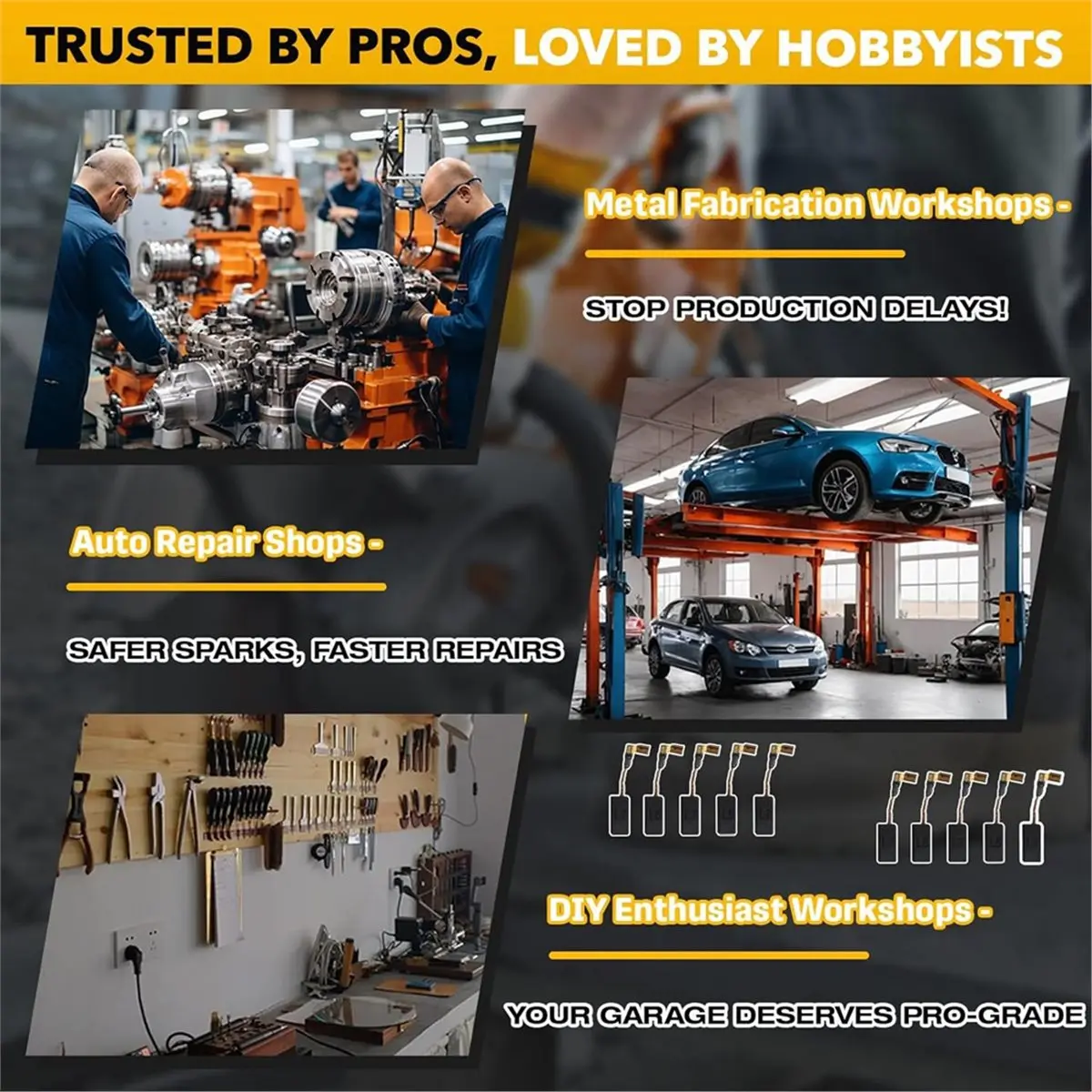 

(AIMA) 20pcs Carbon Brushes for DWE4120 DWE4011 Grinder Motor Replacement Part