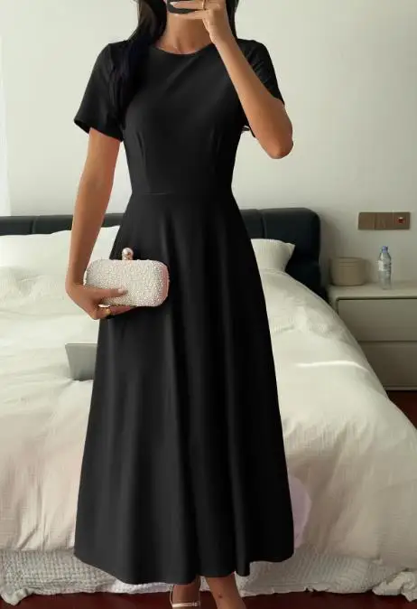 

2026 Spring/summer New Fashion Casual Elegant Sexy Evening Dress Short Sleeve Dress Women's Wear Female Clothing