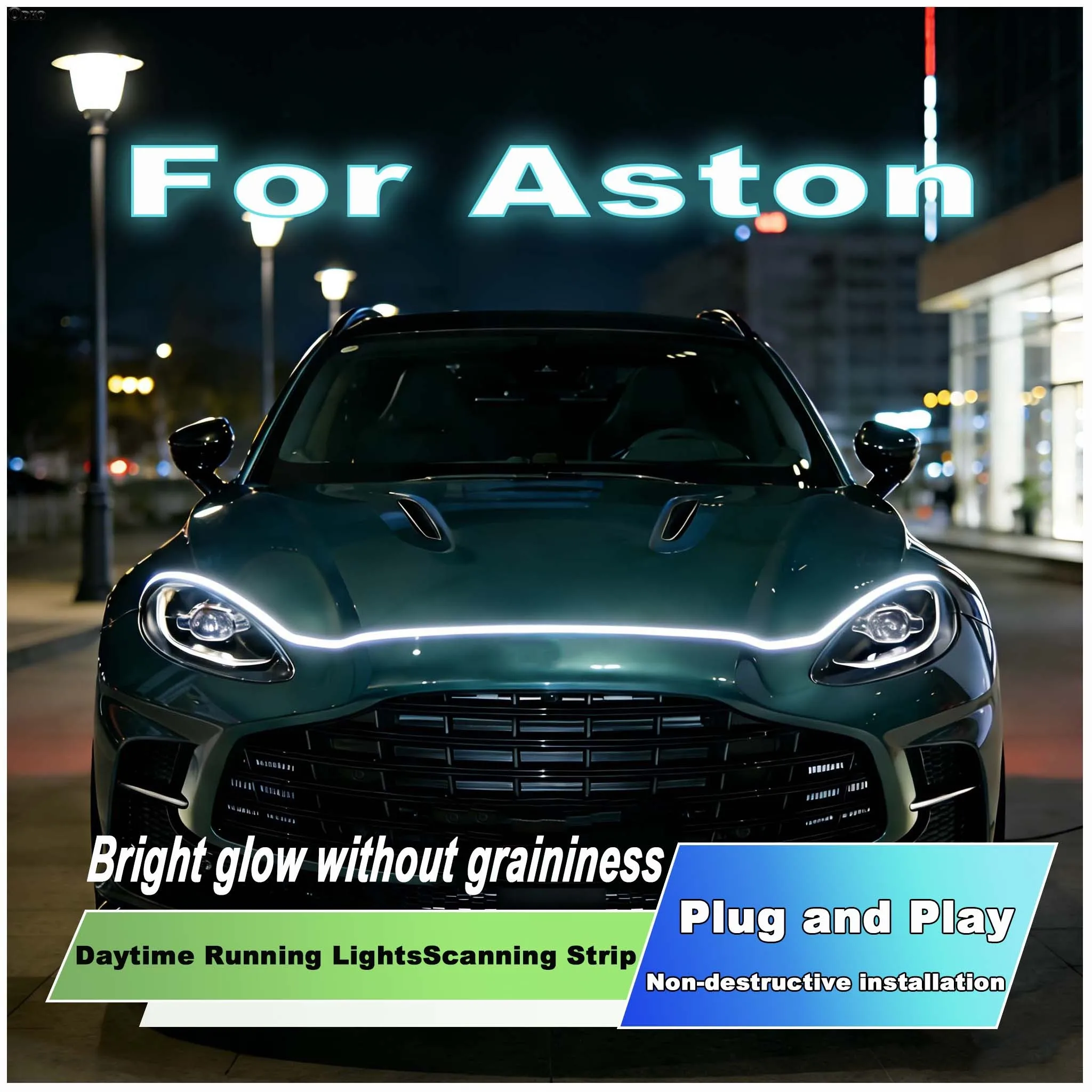 

Для Aston DB12 DBX новое обновление светодиодные дневные ходовые огни сканирование запуска капота автомобиля DRL направляющая декоративная 12 В