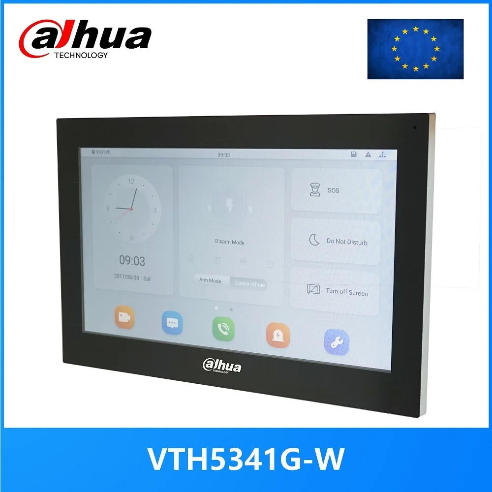 

DH VTH5341G-W PoE(802.3af) Android 10-дюймовый цифровой внутренний монитор, видеодомофон, проводной дверной звонок монитор