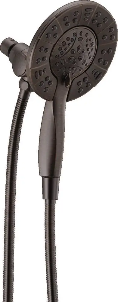 

Двойная душевая насадка 2 в 1 с ручным распылением, отделка из венецианской бронзы, 5 настроек распыления, легко очищаемая