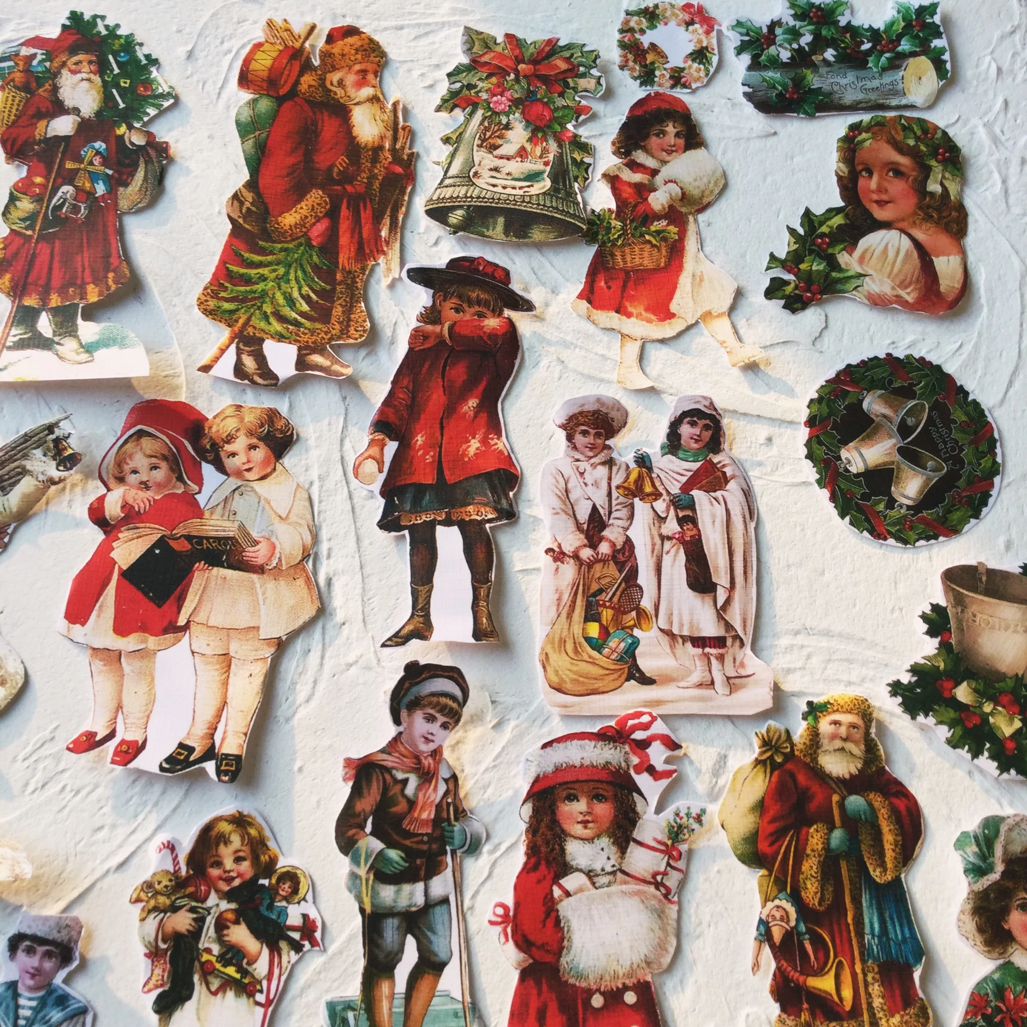 48PCS Vintage christmas doll  Stickers Crafts And Scrapbooking stickers book Student label Decorative sticker DIY