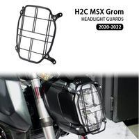 Motorcycle New Headlight Headlamp Grill Guard Cover Protector H2C Msx Grom Black Metal For HONDA H2C MSX GROM 2020 2021 2022