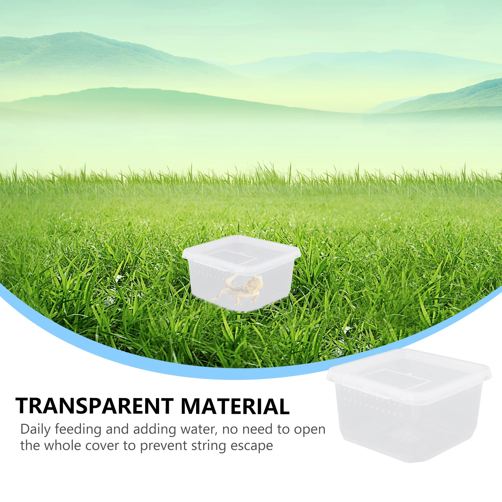 

Mini Reptile Breeding Box Transparent Spider Feeding Box Daily Use Insect Carrier Nest Ventilated Case Mini Carrier