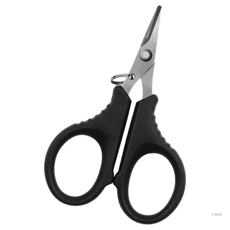 M5TC Fishing Serrated Shears with Retractor Split Rings Opener Fishing Line Cutter