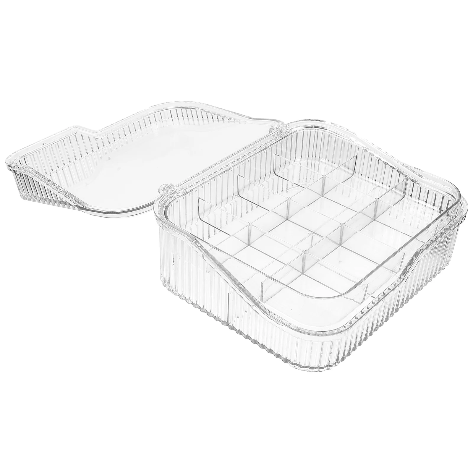 

Portable Jewelry Storage Box 16 Compartments 2-tier Compact Lightweight Stackable Case for Earrings Necklaces Accessories