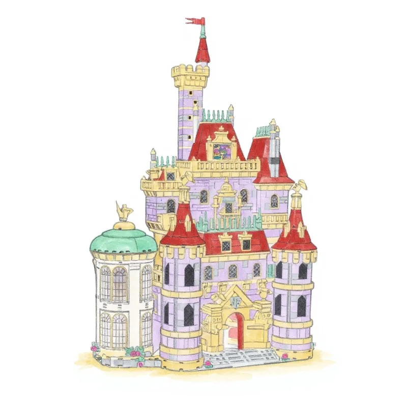 

2025 Новая модель замка принцессы, сборка, технология, серия строительных блоков, игрушки для детей и взрослых, рождественские подарки