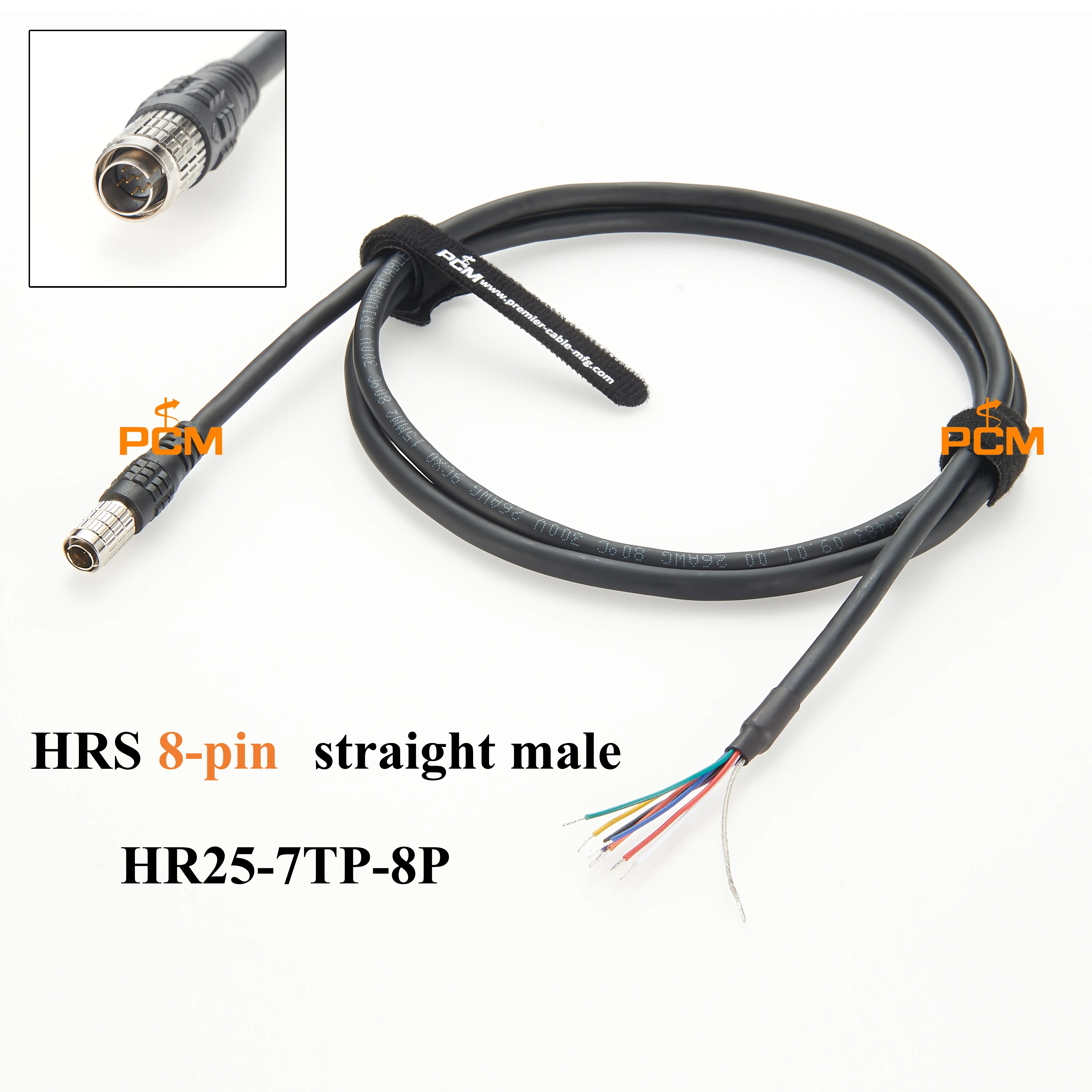 Hirose HR25-7TP-8P Male Straight to Open End Power I/O Trigger GPIO Signal Cable FLIR Flea3 GrassHopper3 Basler GigE CCD Camera