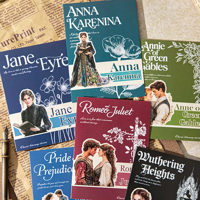 60pcs/bags Literary Stories Series Classic Story Scenery Stickers DIY Handbook Collage Materials for Frames Calendars Scrapbooks
