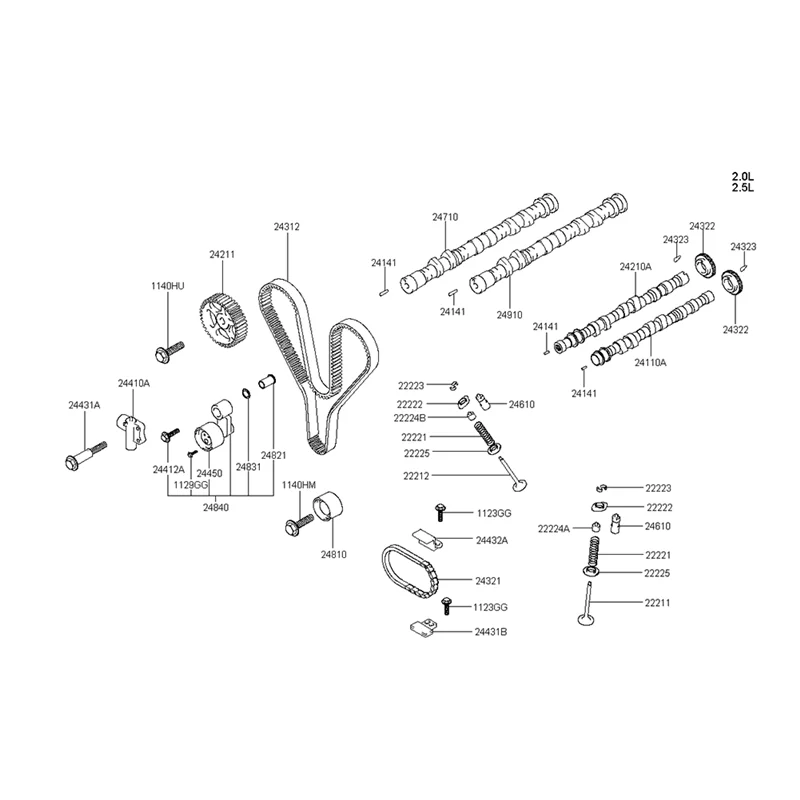 

Replacement Timing Chain Tensioner 24410-37100 For Kia Sportage & Optima, Hyundai Tucson & Sonata Years 1999-2010