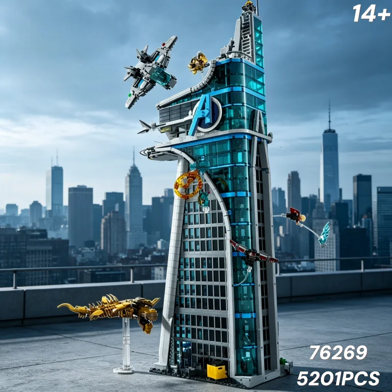 

5201PCS Classic Tower Battle Architecture Street View Building Blocks 76269 Model Toys Home Decoration Christmas Gift For Adults