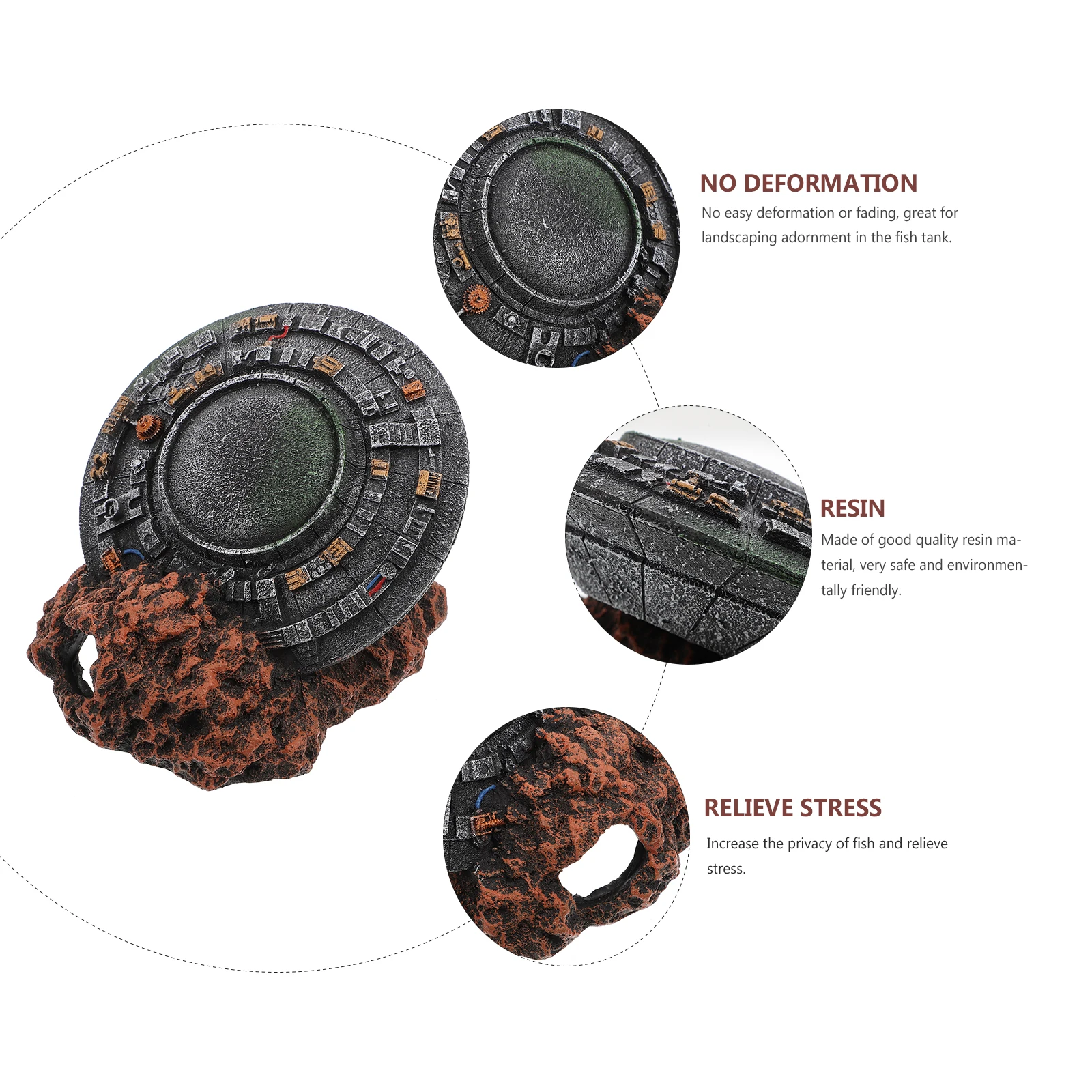 

Resin Decor for Aquarium Fish Tank Landscaping Ornament Home Office Desk Decoration Shrimp Hiding Resin Craft