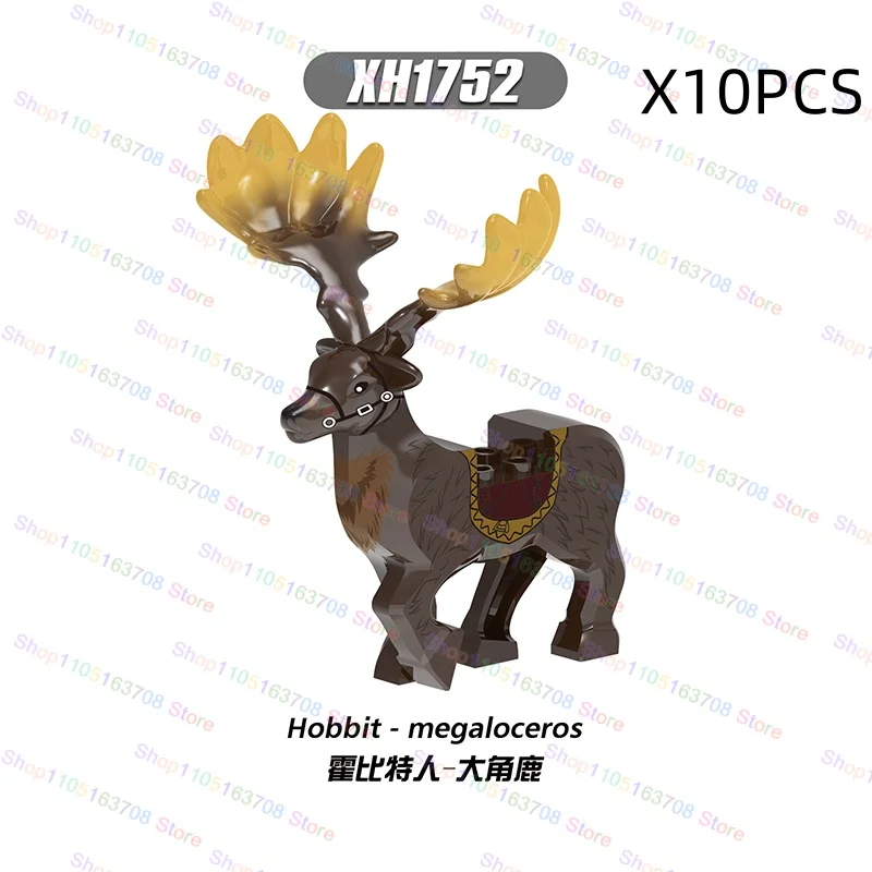 Castello militare medievale Cavalieri Cavalli in legno Lupi Orsi Alce Animali Selle Giocattoli Mini Action Figures Regalo di Halloween