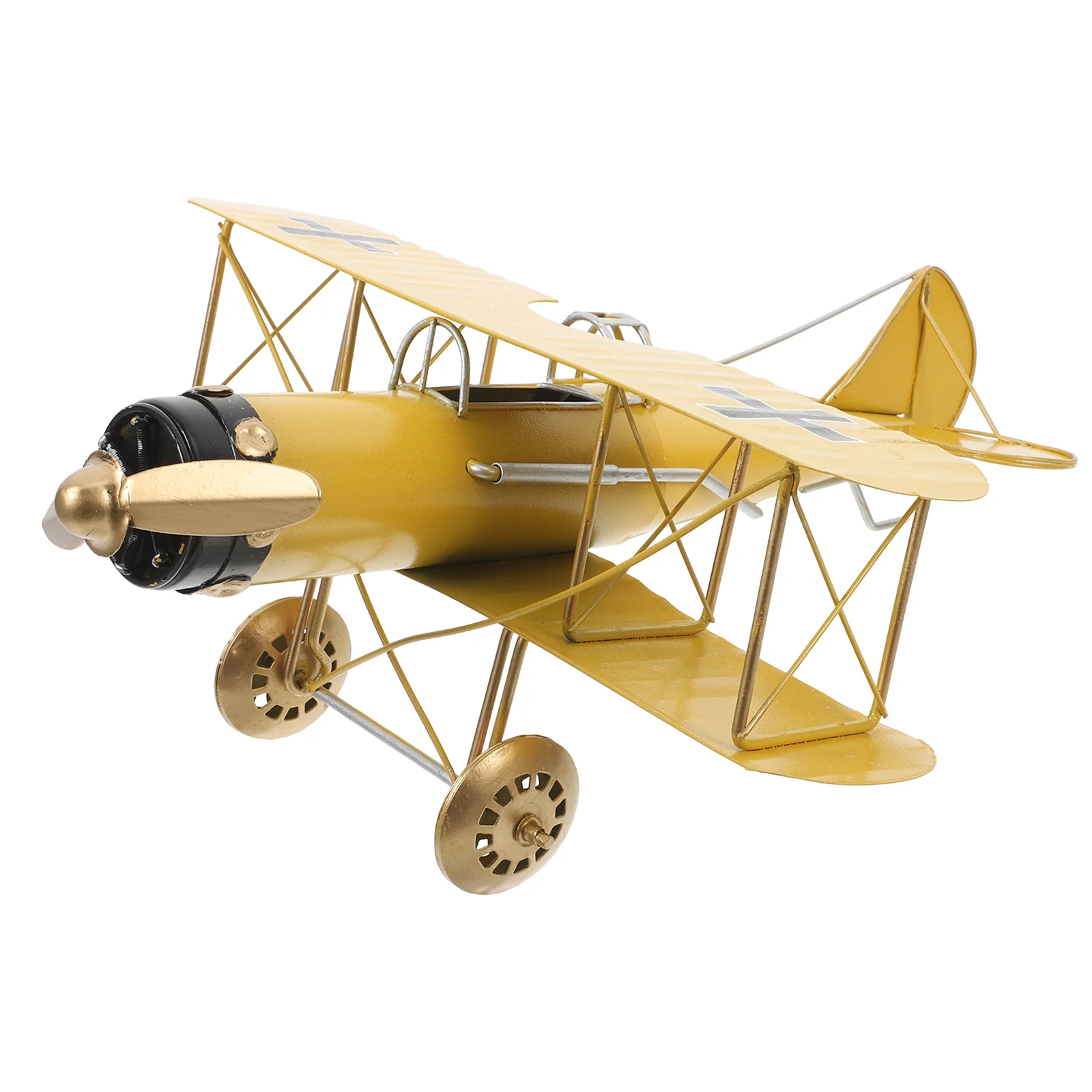 Fighter Jet Model Iron Aircraft Biplane Vintage Decor Hanging Airplane Metal Kit Kits for Adults