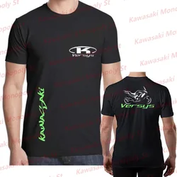 New Summer Men Bike Kawasaki Versys 1000 Motorcycle Racing Suit Printed Cotton T-Shirt Kid/Adult Casual Fashion Gym Riding Suit