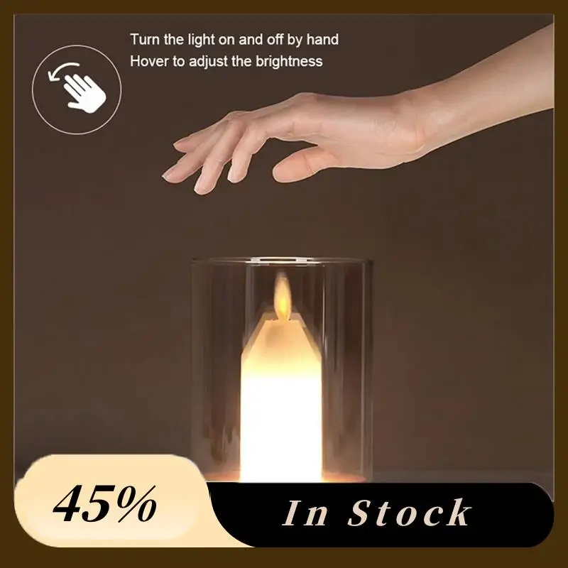 

A60Z Top Intelligent Atmosphere Motion Sensor LED Night Light Manual Scanning Candlelight USB Charging Decoration Automatic Swit