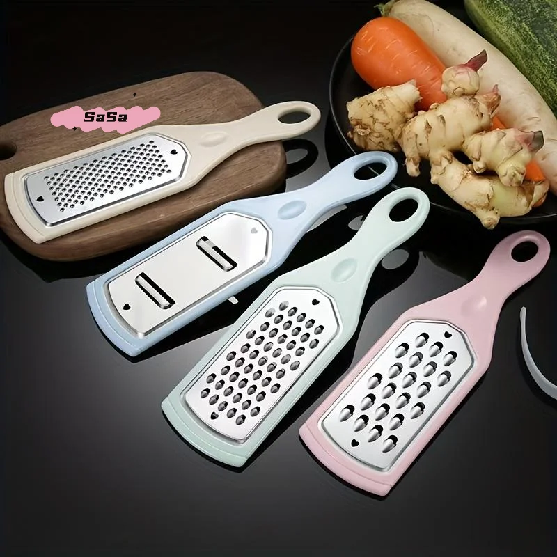 

Multi-Functional 4-in-1 Grater for Kitchen - Carrot Potato Cucumber Shredder And Garlic Masher Tool for Household Use