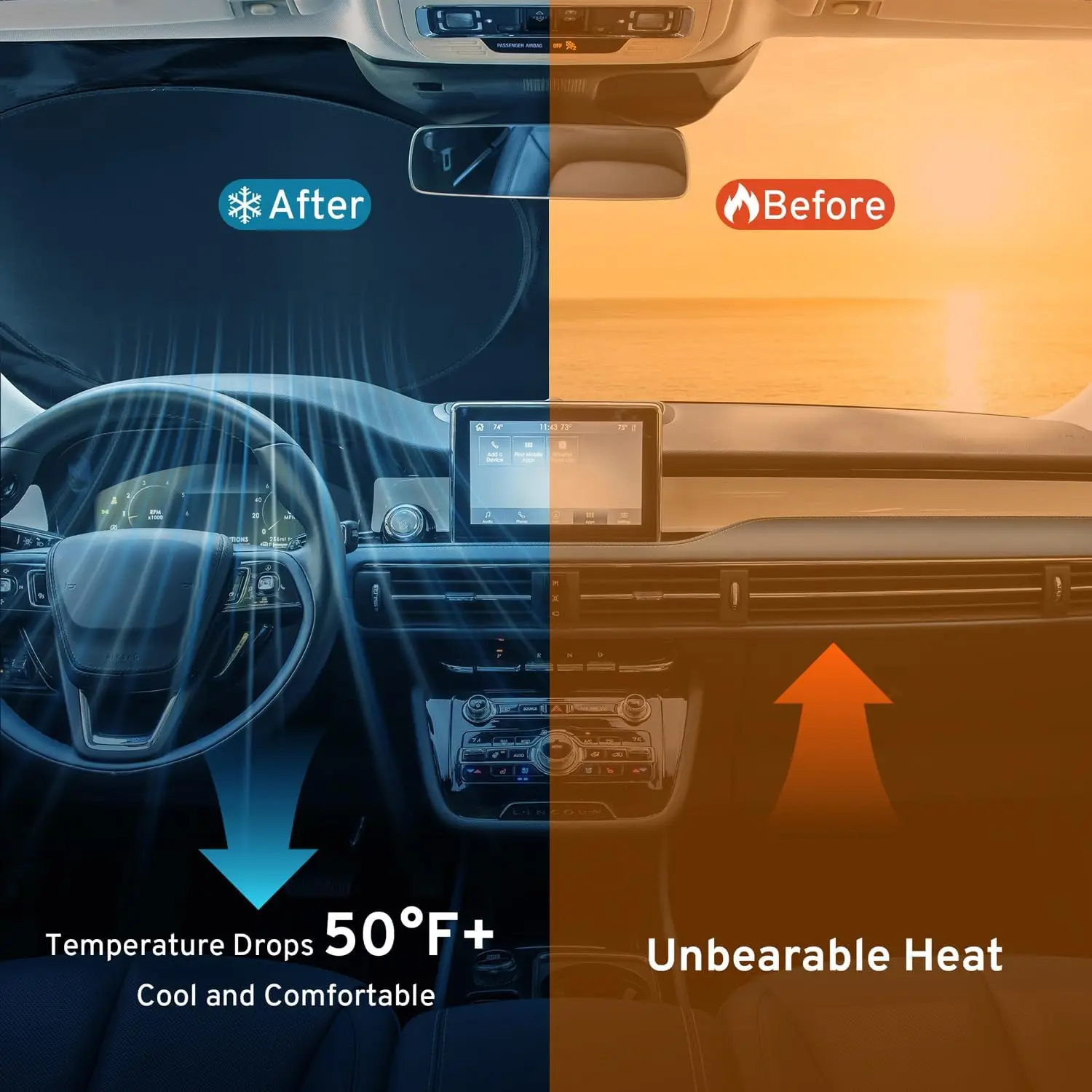 車のフロントガラスシェードサンシェード XT6 XT5 CT5 XT4 エスカレード CT4 XTS CT6 ATS XLR SRX DTS ELR アクセサリー車のフロントウィンドウサン