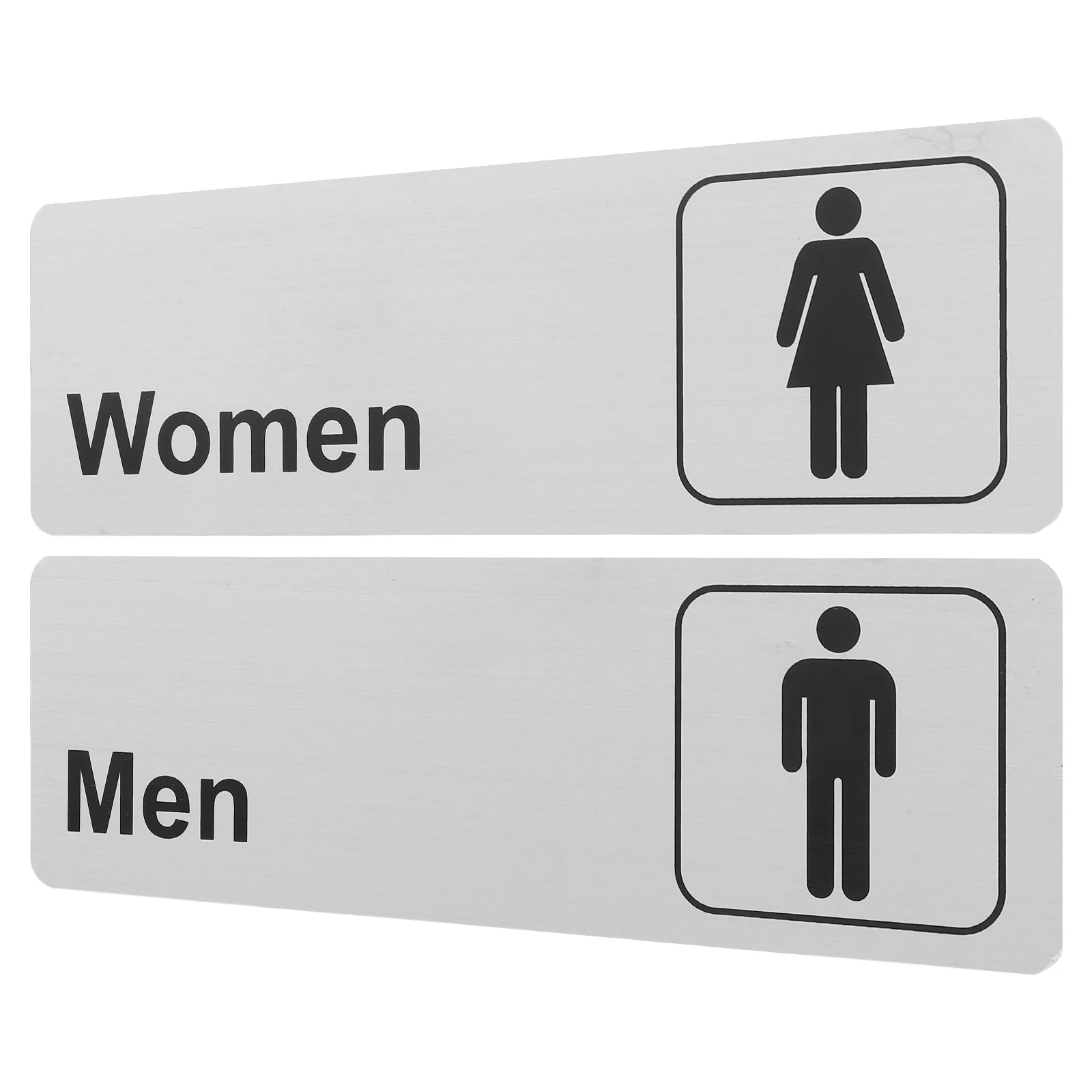 2 шт., мужские и женские таблички для туалета, алюминиевые вывески для ванной комнаты, самоклеящаяся табличка на дверь ванной комнаты для бизнеса, офиса, дома, общественной дверной стены
