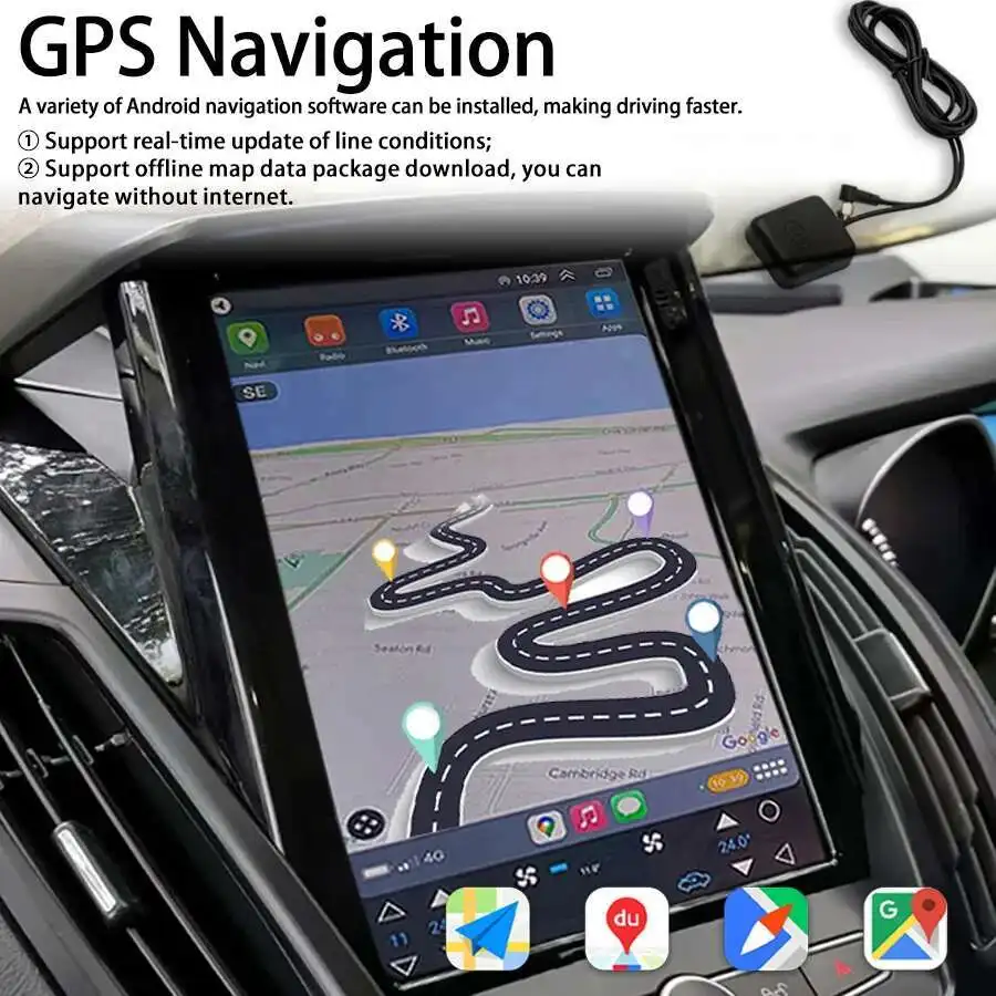 10.4inch Tesla Screen Multimedia Escape Car Android 13 Radio GPS Autoradio Stereo Head Unit 2DIN For Ford C-max 2012 Kuga 2014