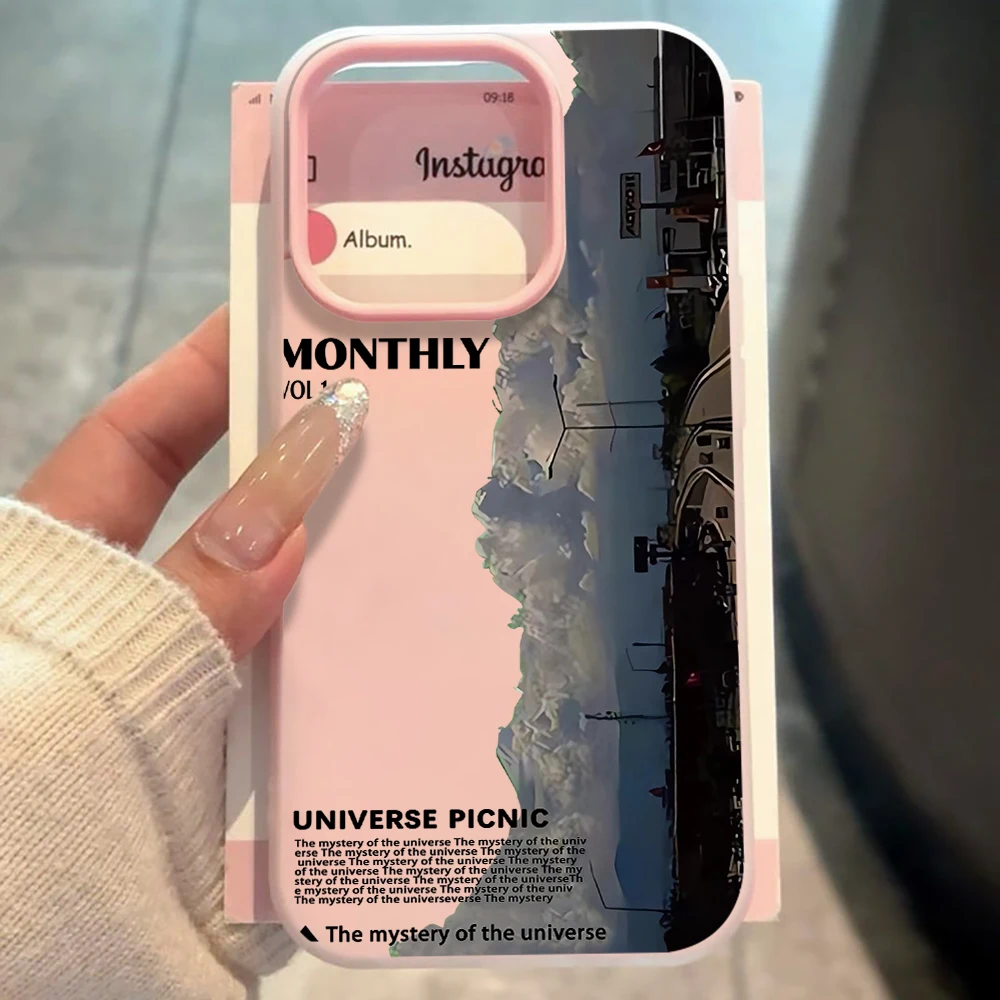 Für iPhone 17 15 16 14 Pro Max Hülle Plus Kunst-Landschaftsmuster-Cover für iPhone 13 11 12 ProMax XS XR 8 Plus Bonbonfarben-Hüllen – Detail 5