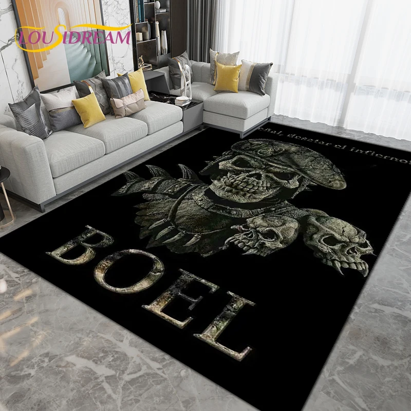 Military Camouflage Navy Skull Carpets for Living Room Bedroom,Outdoor Camping Rugs,Doormat Kitchen Bathroom Non-slip Floor Mats