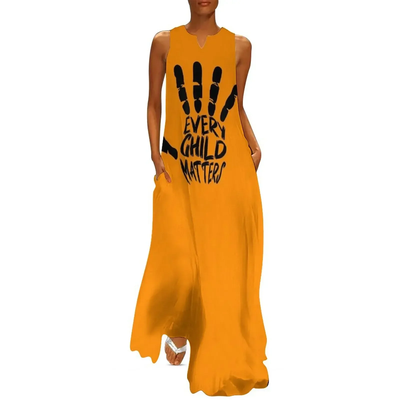 

Every Child Matters Indigenous Education Orange Day Long Dress Women's summer suit Dress