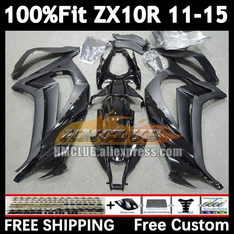 Injection gloss black Body For KAWASAKI NINJA ZX 10R 1000 2011 2012 2013 2014 2015 170No.1 ZX-10R ZX10R 11 12 13 14 15 Fairing