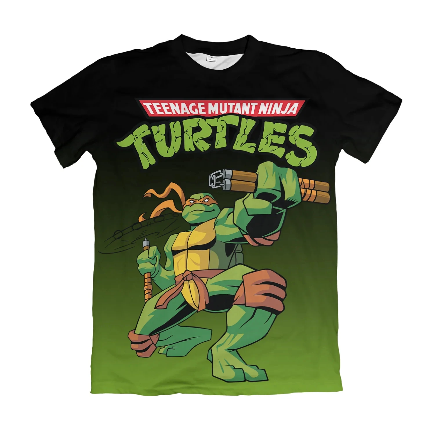 2026 Hot Selling Fashion New Ninja Turtles Outdoor Leisure Sports Hip-hop Street Wear 3D Printing Plugin Round Neck T-shirt