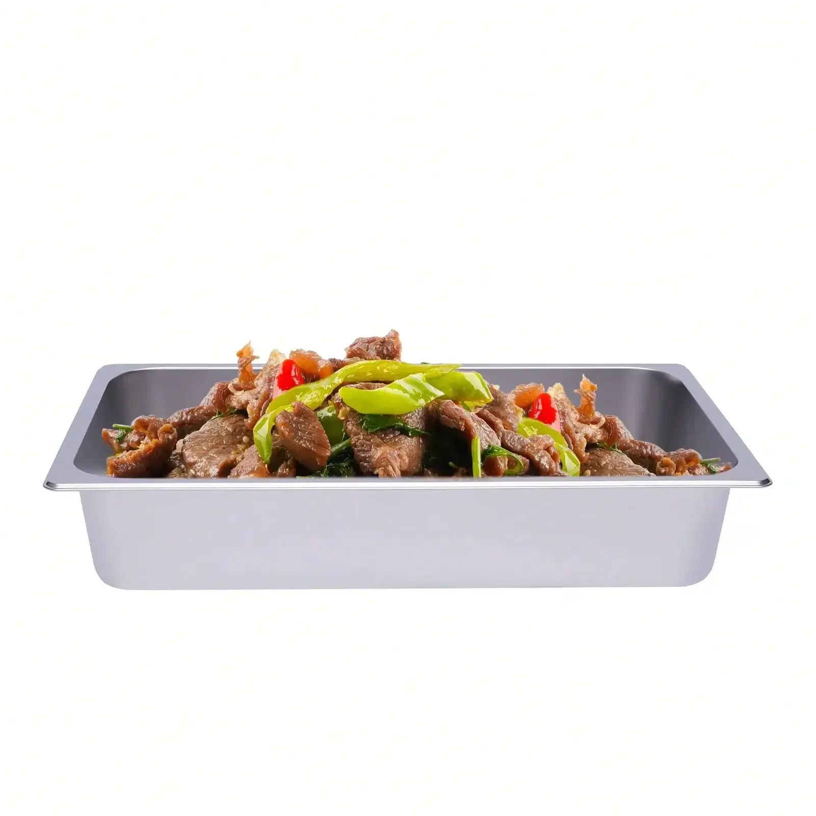

6pcs Full Size Steam Table Pans, 4 Inch Deep Restaurant Steam Table Pans Commercial Hotel Pan Made Of 201 Stainless Steel