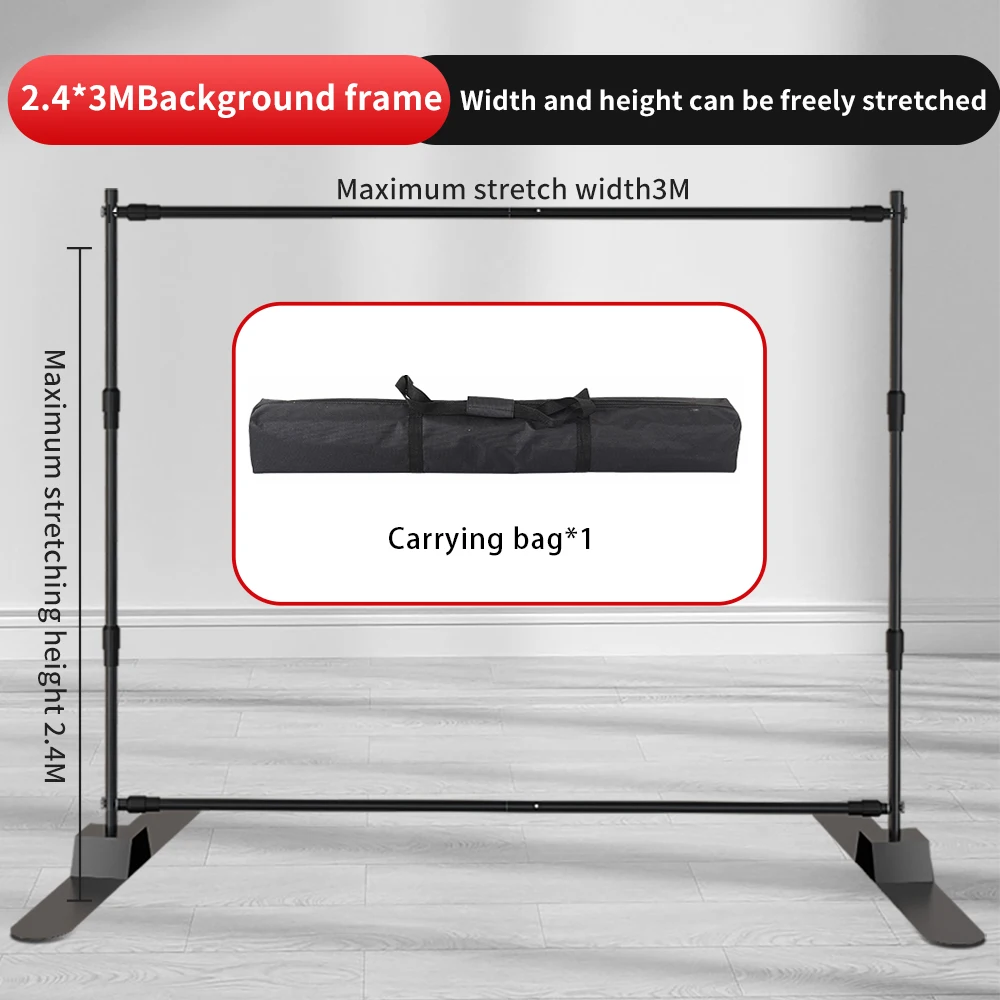 SH Double-Crossbar Backdrop Background Stand Frame Support System For Photography Photo Studio Video Muslin Green Screen