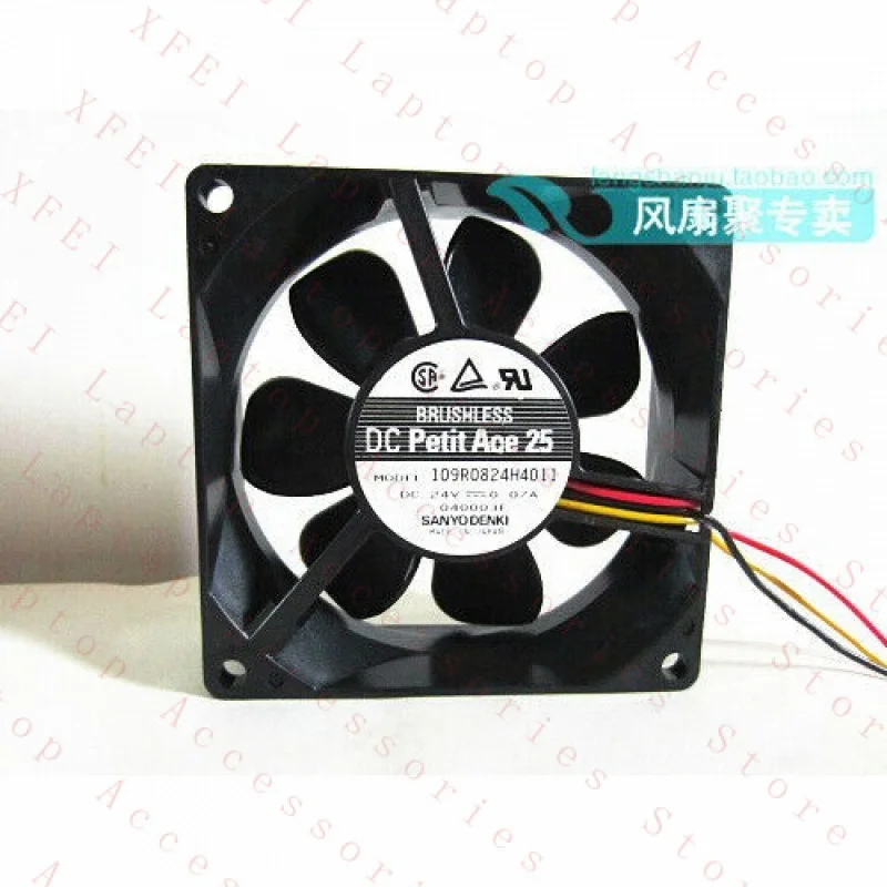 

Вентилятор охлаждения инвертора C 1PC 109R0824H4011 8см 8025 24В 0.07А 3-проводной # A6–13