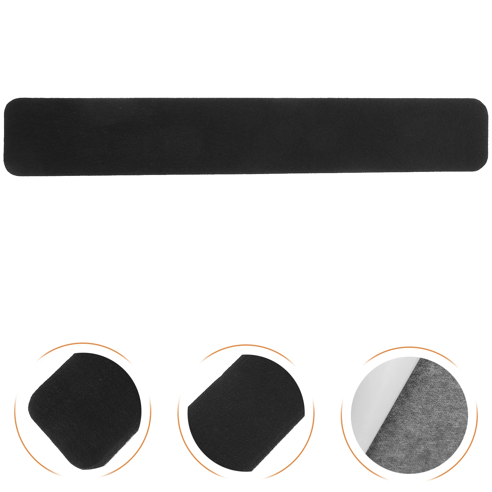 8 Pcs Black Felt Bulletin Board Strips for Office Classroom Decor with Wear Resistant Material Memo Board Tile Wall Bar