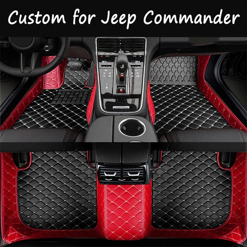 Car Floor Mats For Jeep Commander XK 2006~2010 Rug Carpet Anti Dirty Pads Leather Mat Set Interior Parts Car Accessories 5 Seat