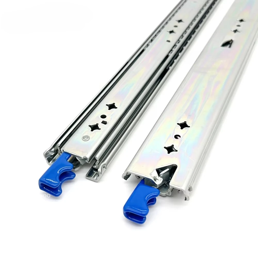 

1000 mm Heavy Duty Cabinet Slide Hand Lock 53 mm Wide Locking Drawer Rail for Kitchen Bedroom Bathroom Cabinets-Silent Full