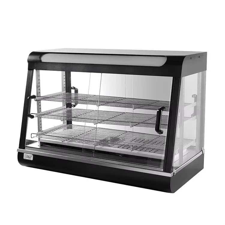 2.2Kw Stainless Steel Energy Saving & Digital Display Countertop Hot Food Warmer Restaurant Use Showcase