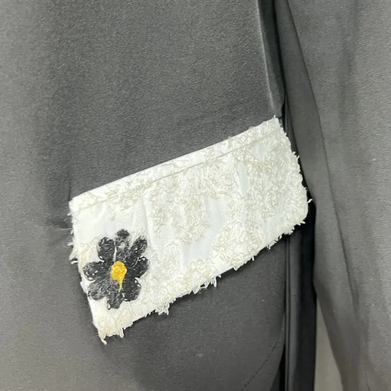 WVGA ربيع الخريف جديد رجل المد شارع العليا المرقعة الأزهار العصرية بدوره إلى أسفل طوق دعوى سترة المتخصصة شيك سترة غير رسمية W12693