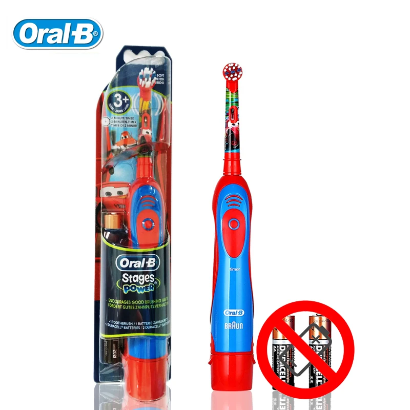 Oral-B Children\'s Battery Powered Electric Toothbrush Oral Dental Clean Waterproof  Kids Toothbrush Replace Heads For Age 3+