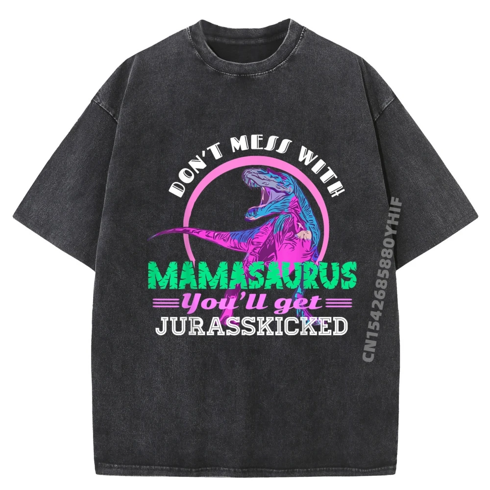 

Don It Mess With Mamasaurus You Ll Get Jurasskicked Tshirt New T Shirt Men Clothing Printed Tees Vintage Washed Shirt