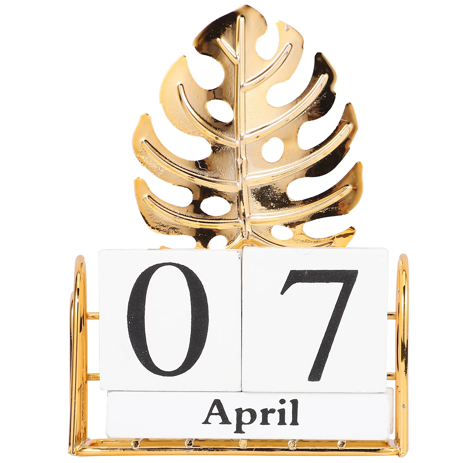 

1Set Wooden Calendar Blocks Handcrafted Desktop Calendar Functional Decorative Office Supply for Bookshelf Table Top Daily