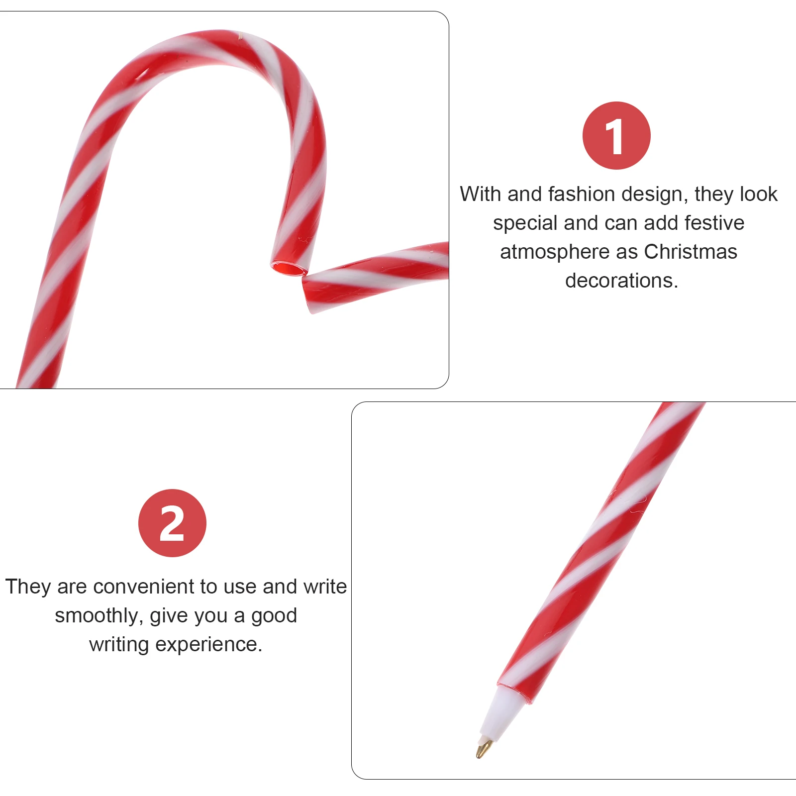 

18 PCS Christmas Pen Ballpoint Writing Stationery Candy Bar Students Prize Cartoon