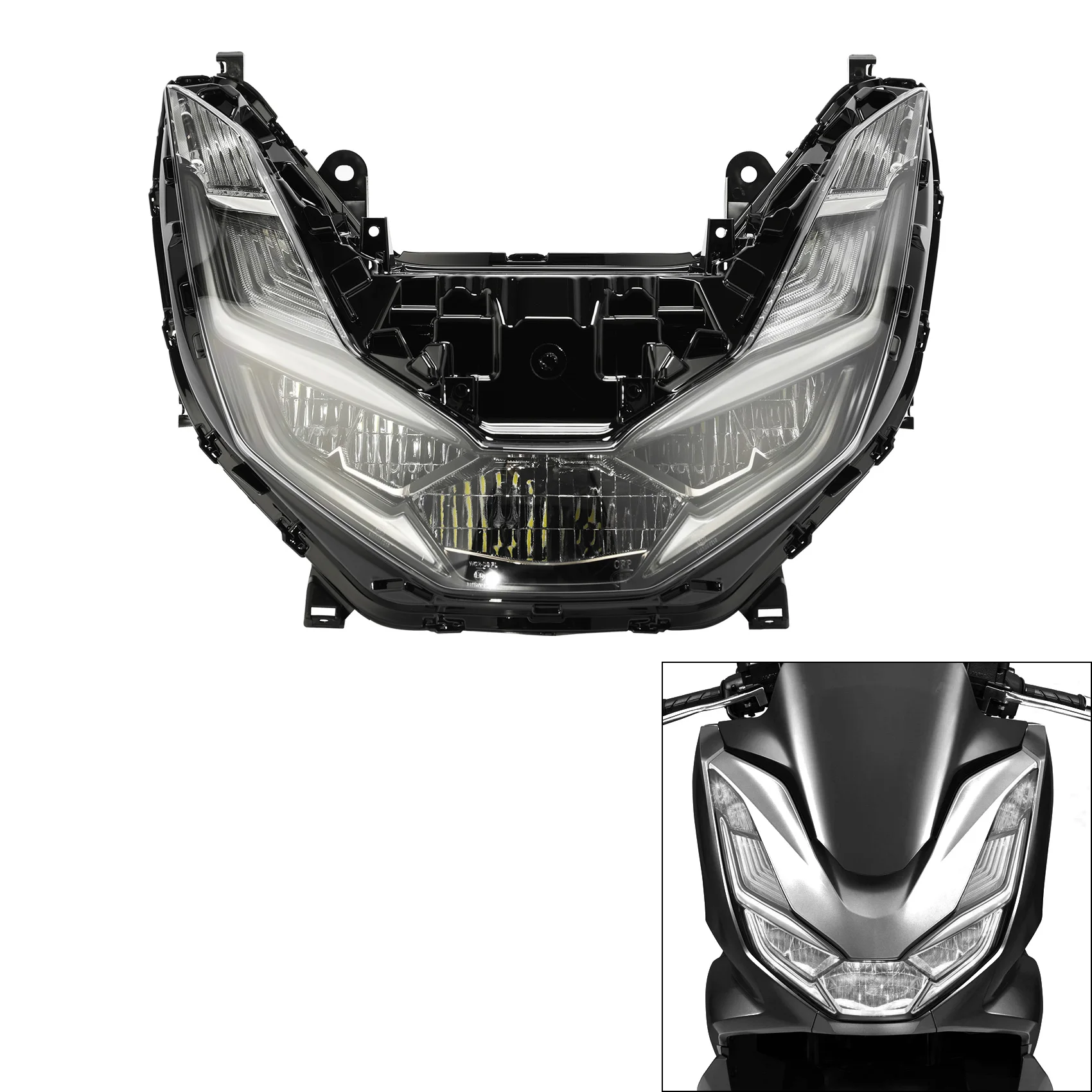 

LED Front Headlight Headlamp Assembly Fit For Honda PCX 160 2020-2025 2023 2022 2021 Motorcycle