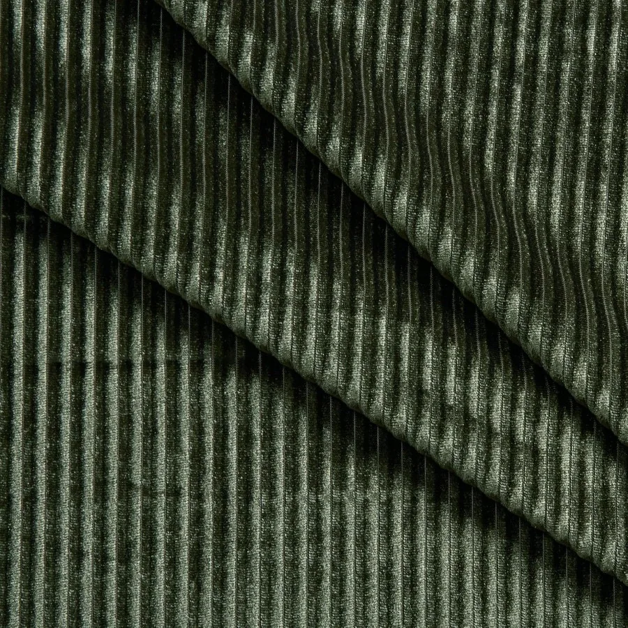 63 Tessuto elasticizzato in velluto plissettato largo verde oliva tagliato per abito, costume, federa, cuscino, copridivano artigianale, cucito fai da te