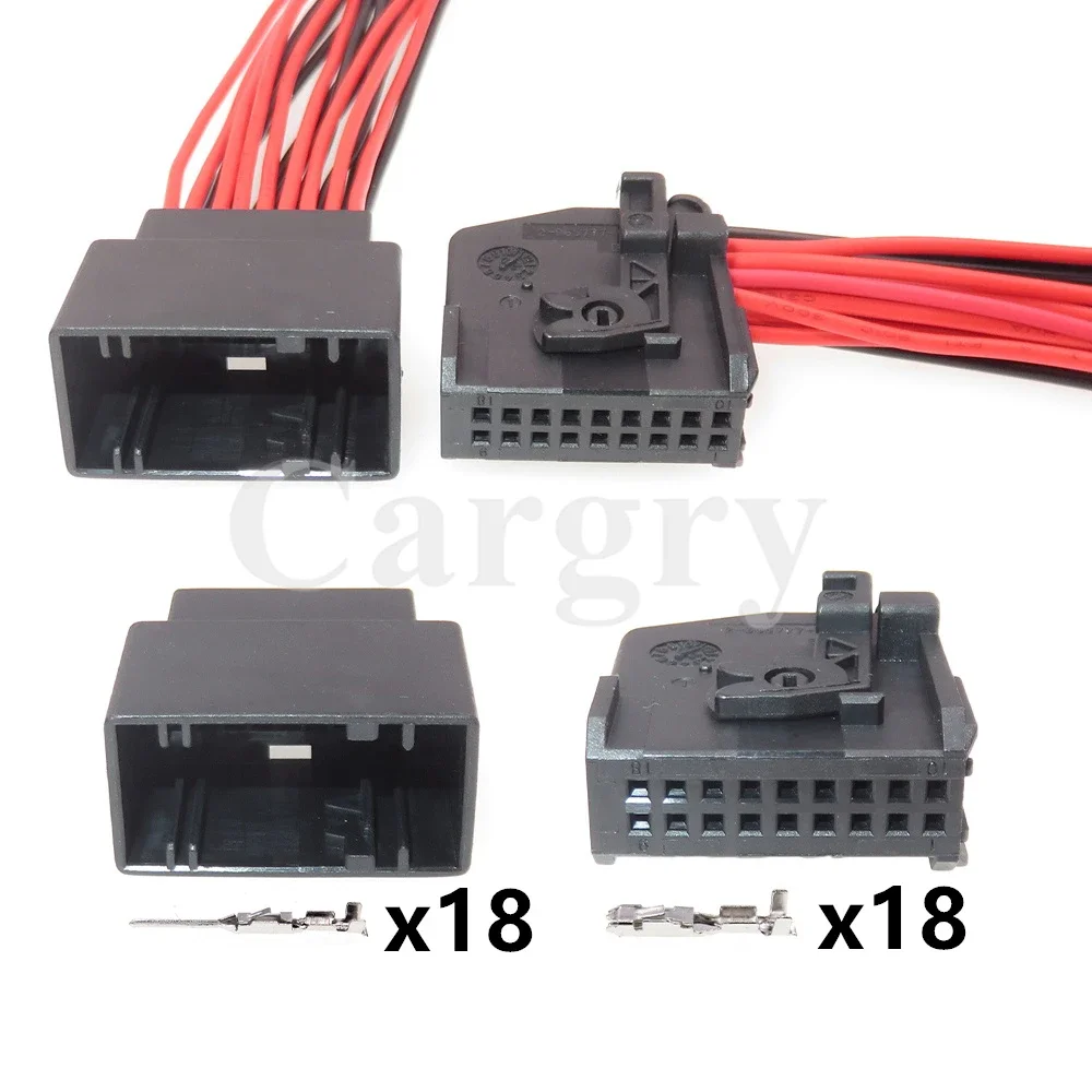 

1 Set 18P 2-967416-1 2-965777-1 0-1355348-1 1-1355349-1 1-1355350-1 AC Assembly Car Air Conditioning Panel Socket For VW BMW